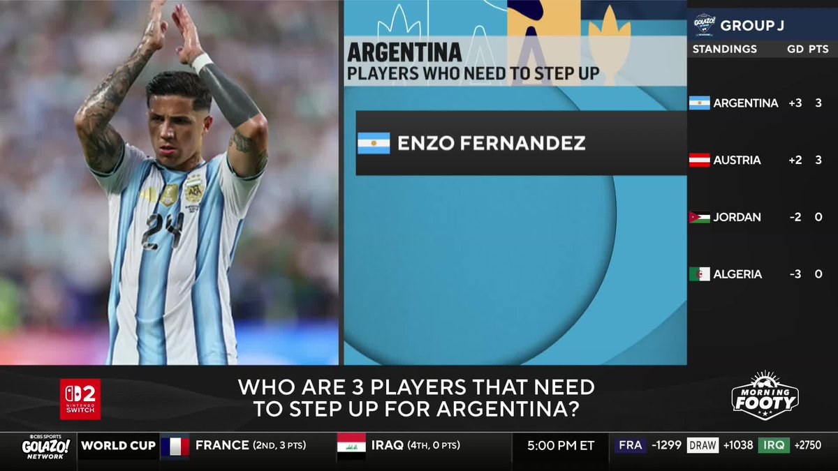 "I like the evolution of his game... He's starting to become a complete midfielder." JayDee Dyer, Charlie Davies and Marcelo Balboa highlight three players they believe need to step up for Argentina 📈