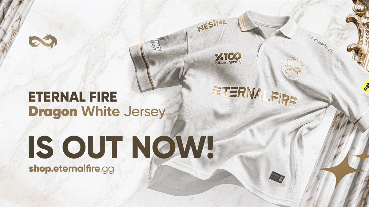 Born from the flame, sharpened in white. Eternal Fire Dragon White Jersey is out now! 🔥 🛒