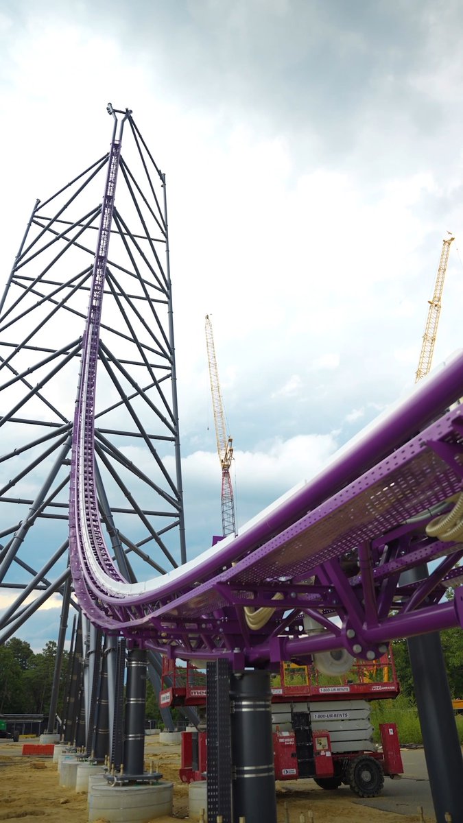 🏗️ IT'S RISING 💜 #ProjectPurple is now the tallest structure in the park. We're only just getting started. #adventureawakens