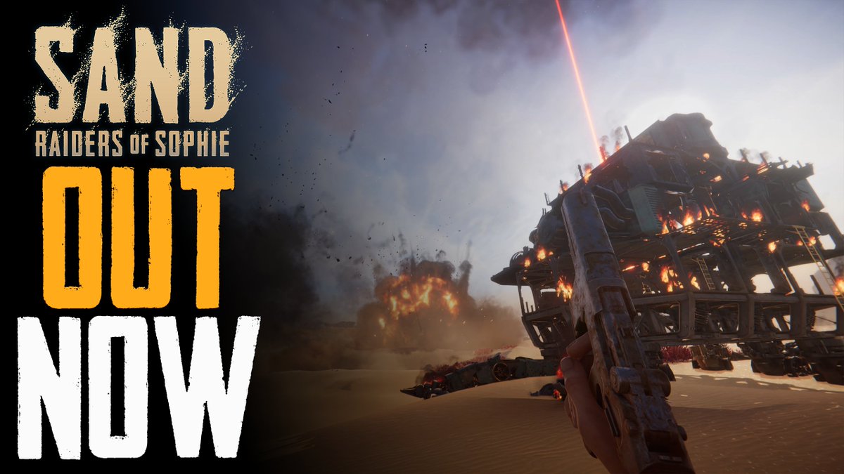 SAND: Raiders of Sophie is OUT NOW in Early Access on Steam! Design and build your fully customizable walking mech fortress. Squad up or go solo. Scavenge the dunes, gather loot, weapons, priceless artifacts, survive and extract! We'll see you on on the dunes, raiders.