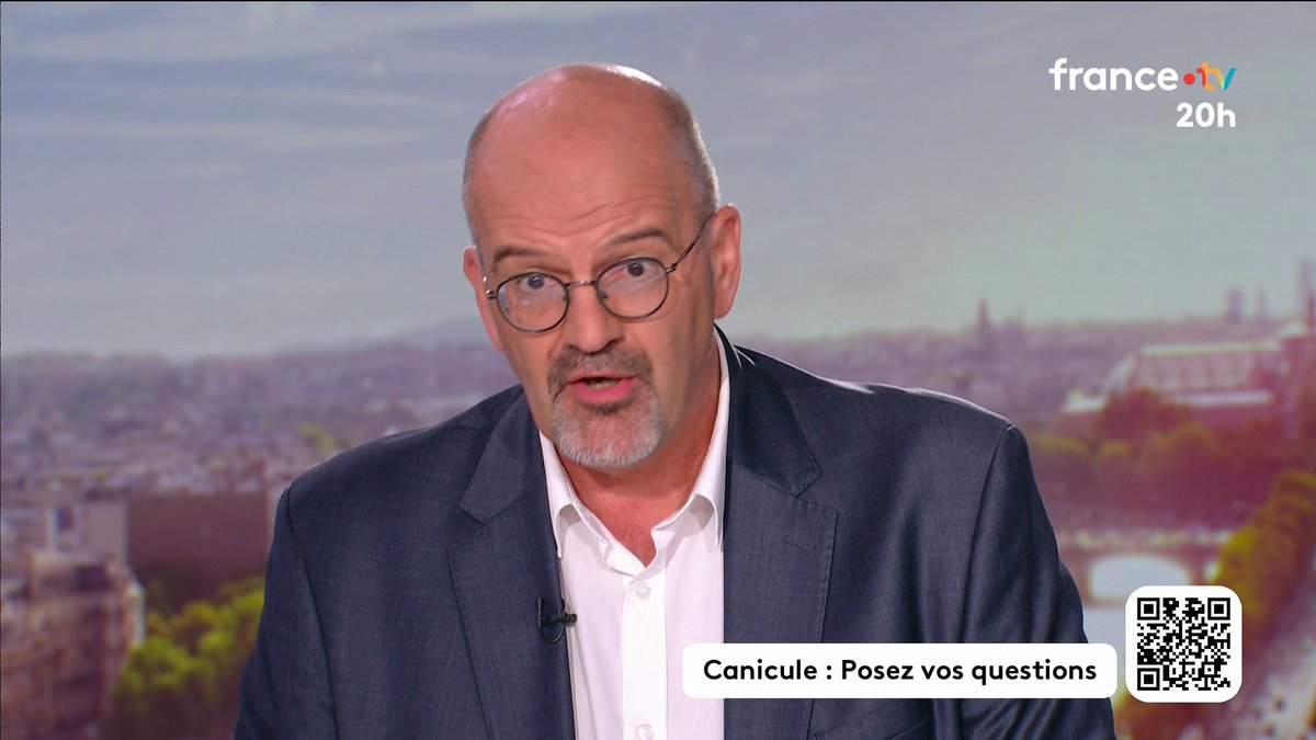 🔴🎙️ "Quand on dort au-dessus de 26 degrés, le corps travaille, il lutte...", explique Damien Mascret, journaliste santé chez France Télévisions. #JT20h