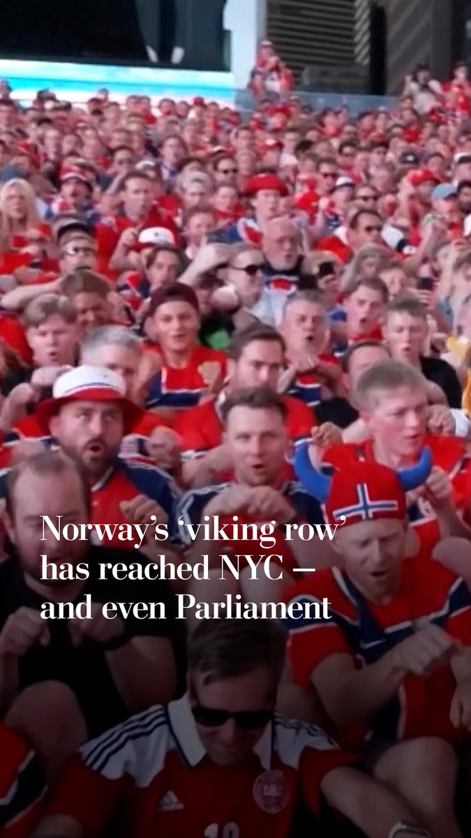 Norway fans have swarmed New York City with the ‘viking row.’ The viral rowing trend has become the signature move of its fanbase.