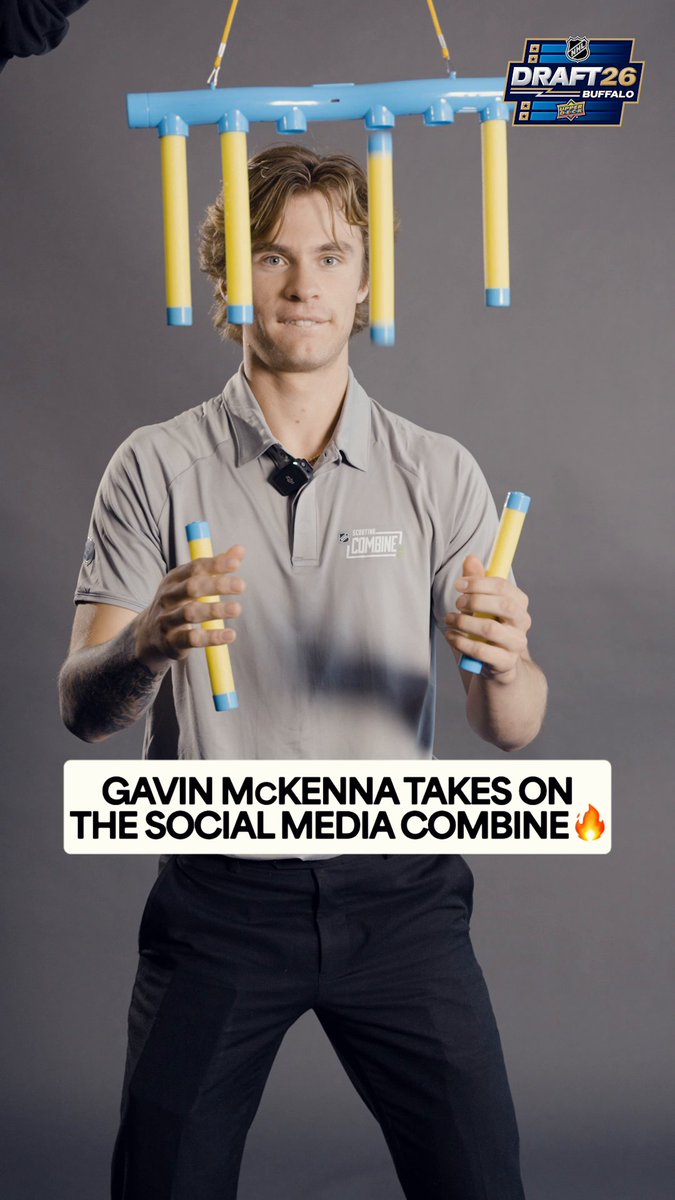 Gavin McKenna was dialed in for the social media combine 😎 #NHLDraft