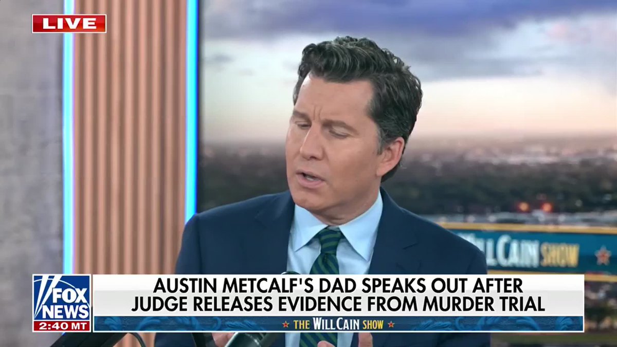"Unfortunately in today's moral decay of society that we've witnessed, people believe that if they have their own voice, they scream loud enough, they're right." "And they believe perception is their own reality. It may not be truth, but in their mind it is their own reality." Jeff Metcalf, the father of Austin Metcalf, speaks out against the media frenzy surrounding his son's case, slamming critics for what he calls an turning an obvious, fact-driven situation into a divisive national debate. "For a person to not able to objectively look at something, use common logic, common sense, to come to a determination just based on merely the facts, not the color of one's skin. That tells me a whole lot about your character if you choose that direction." The Will Cain Show Will Cain