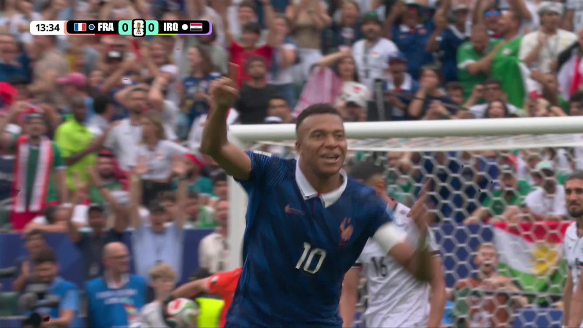 MBAPPÉ SCORES IN HIS 100TH GAME! France have the lead off a wonderful strike from Kylian Mbappé.