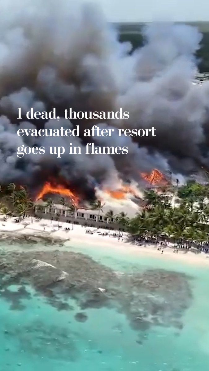 A large fire almost completely destroyed a luxury hotel in the Dominican Republic, killing one tourist and injuring dozens. The cause of the fire remains under investigation.