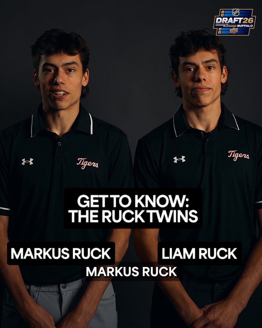 Get to know the Ruck twins ahead of the 2026 #NHLDraft! 🧍♂️🧍♂️