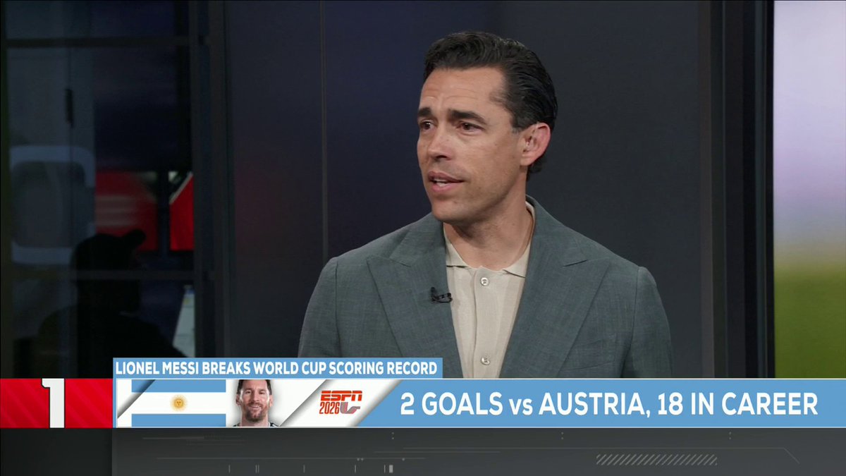 “You’re really in real time watching the greatest soccer player that’s ever played the game. … This isn’t normal.” herculez gomez after Messi became the all-time leading scorer in men's World Cup history 🙌