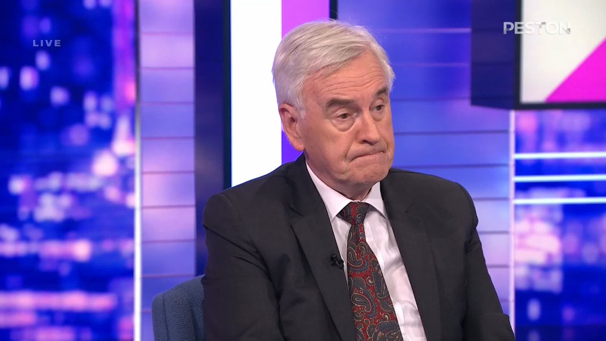 “My view is Ed Miliband because of his experience” Labour MP John McDonnell says that if he was Andy Burnham he would ‘get on with it’ and appoint former Labour leader Ed Miliband as Chancellor #Peston