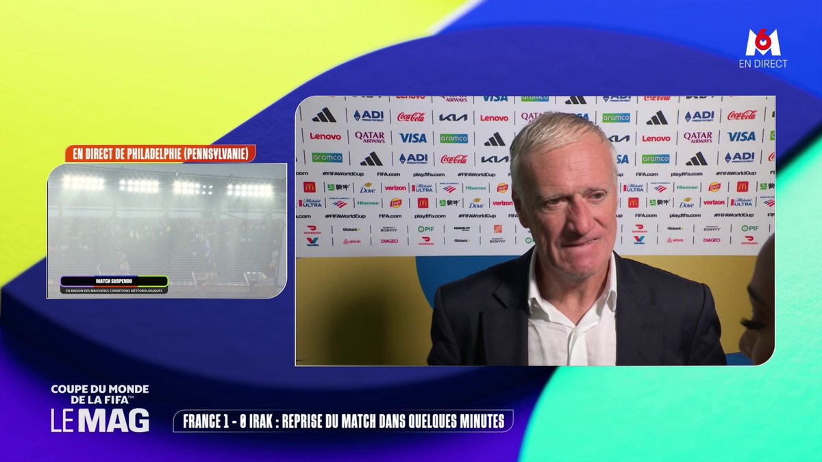 « On aurait pu CORSER un peu plus l'addition. » 😈 Didier Deschamps 🇫🇷 pas totalement satisfait de la première période des Bleus. 🎙️ M6 - Coupe du Monde de la FIFA 2026™