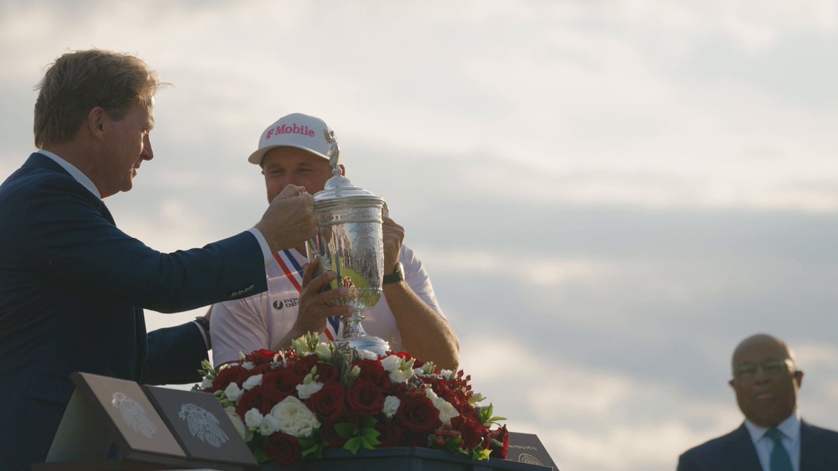 Wyndham Clark mic'd up during his championship celebration 🏆🍇