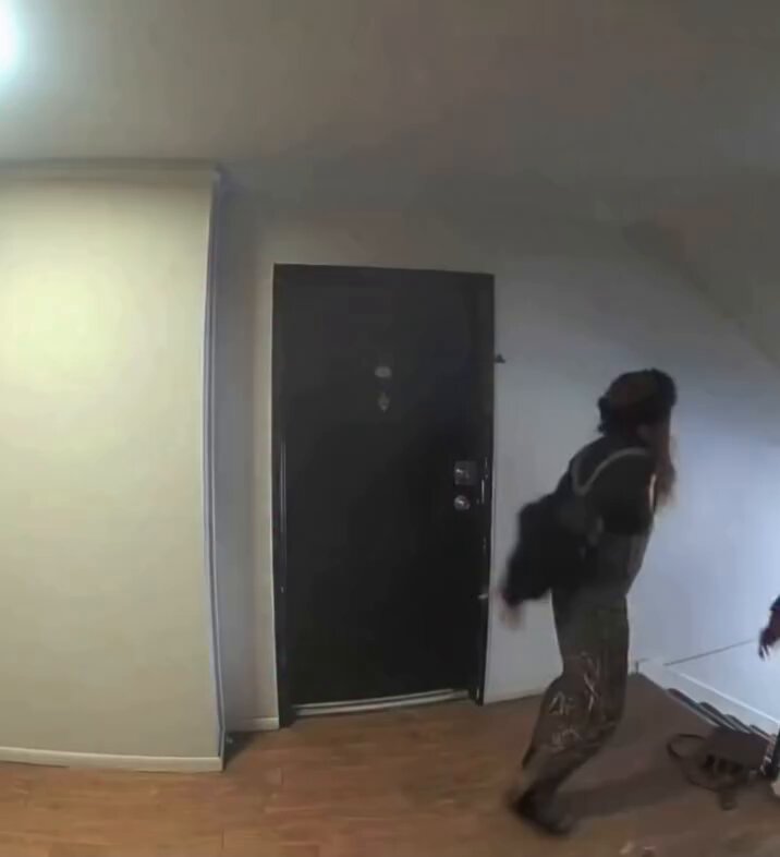 That ring doorbell cam be catching everything including this fight over a man who couldn’t stop the women from fighting, was getting tossed around like a rag doll, and he also dropped his gun 🥴😂