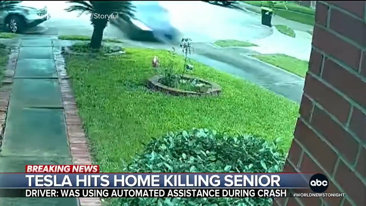 Video shows the moment a Tesla car allegedly in driver-assist mode smashed into a house outside of Houston, Texas, killing 76-year-old grandmother Martha Avila inside the home. Matt Rivers has more on the NHTSA's special investigation into the crash.