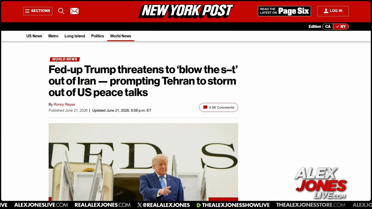 5D CHESS? Why Did Trump Tell Iran That The US Strategic Oil Reserve Runs Out In 4 Weeks, So The US MUST Make A Deal? Alex Jones Says He's Not Smart Enough To Understand This Level Of God-Like Negotiation Skills, And Asks His Guest Jesse On Fire To Help Explain It To Him In This Powerful Segment, Alex & Jesse Break Down Different Scenarios That Could Come Out Of The Iran War Disaster & What Comes Next! ⬇️WATCH/SHARE THE LIVE X STREAM NOW⬇️
