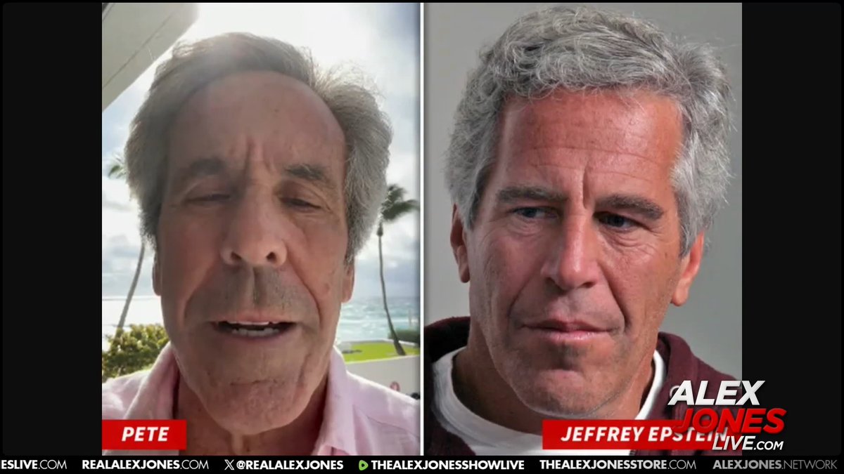 Alex Jones Examines Viral Claims That Palm Beach Pete Is Really Jeffrey Epstein Alive & Well After Staging His Death In 2019 Popular Talk Show Host Jesse On Fire Believes That Indeed Palm Beach Pete IS Epstein & Lays Out His Evidence Watch This Important Segment To Discover What Alex Really Thinks & Decide For Yourself! ⬇️WATCH/SHARE THE LIVE X STREAM NOW⬇️