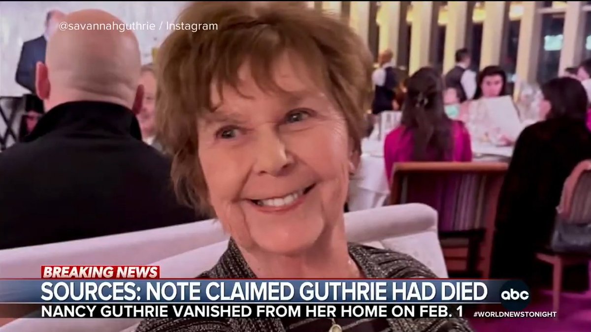 One of the ransom notes sent shortly after Nancy Guthrie was taken from her home and received by a local Arizona TV station claimed that she died after her abduction, sources familiar with the investigation told ABC News. Aaron Katersky has details.