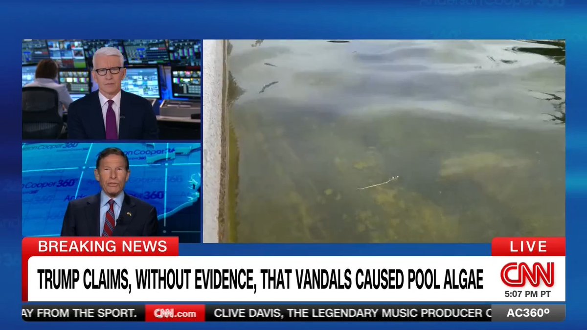 Pres. Trump says the reflecting pool will need to be drained after claiming without evidence that it has been vandalized after the $14 million renovation project. Democratic Sen. Richard Blumenthal dismisses the president's claims and discusses his inquiry into the project.