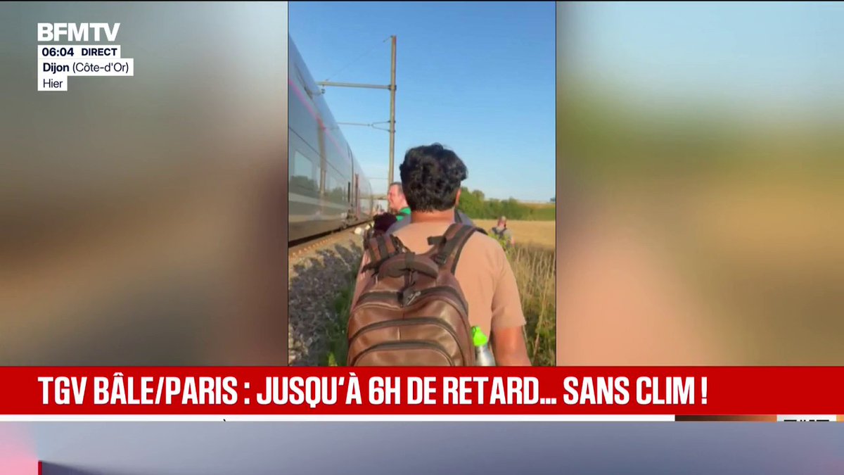"On ne respirait plus": deux TGV Bâle/Paris accusent plusieurs heures de retard sans climatisation