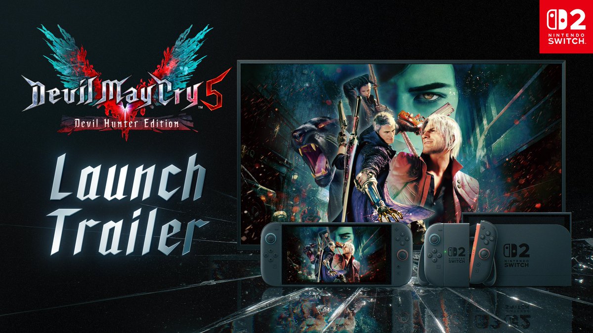 Devil May Cry 5 Devil Hunter Edition for Nintendo Switch 2 is out now! Experience the acclaimed SSStylish action game with a jackpot of content as Nero, Dante, V, and Vergil at 60 FPS in TV & handheld mode. Available at a early adopter discount price of $29.99 until July 31, 2026. 📺 Also, Dante and Vergil's rivalry heats up in #Netflix's Devil May Cry Seasons 1 and 2, now streaming! #DevilMayCry