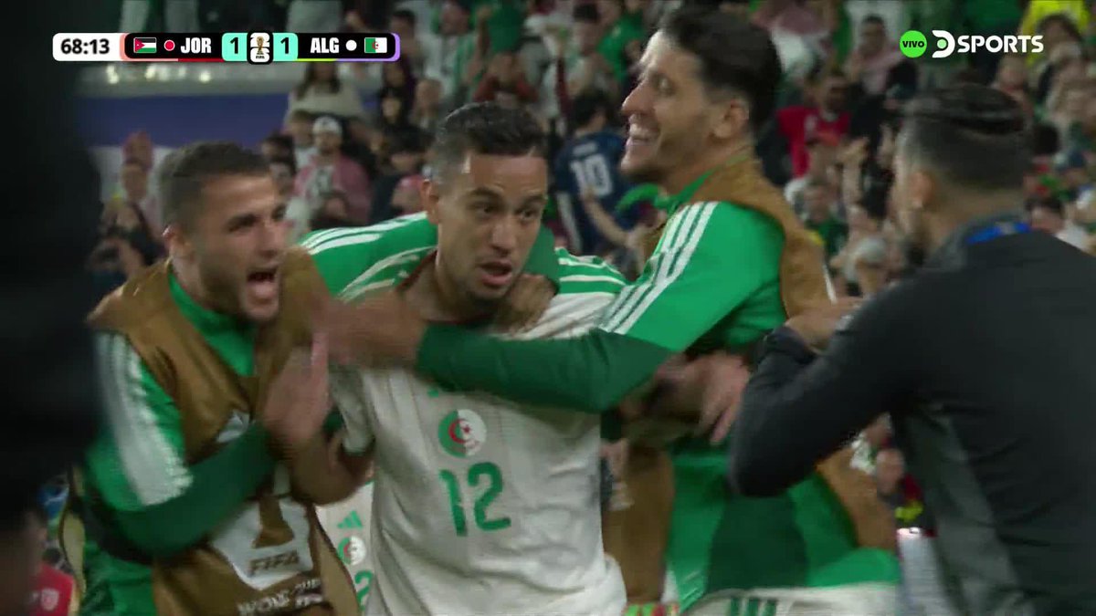 🇯🇴1️⃣⚽️1️⃣🇩🇿 | GRUPO J | MUNDIAL 2026: Apareció Benbouali de cabeza para igualar el partido ante Jordania y convertir el primer gol de Argelia.