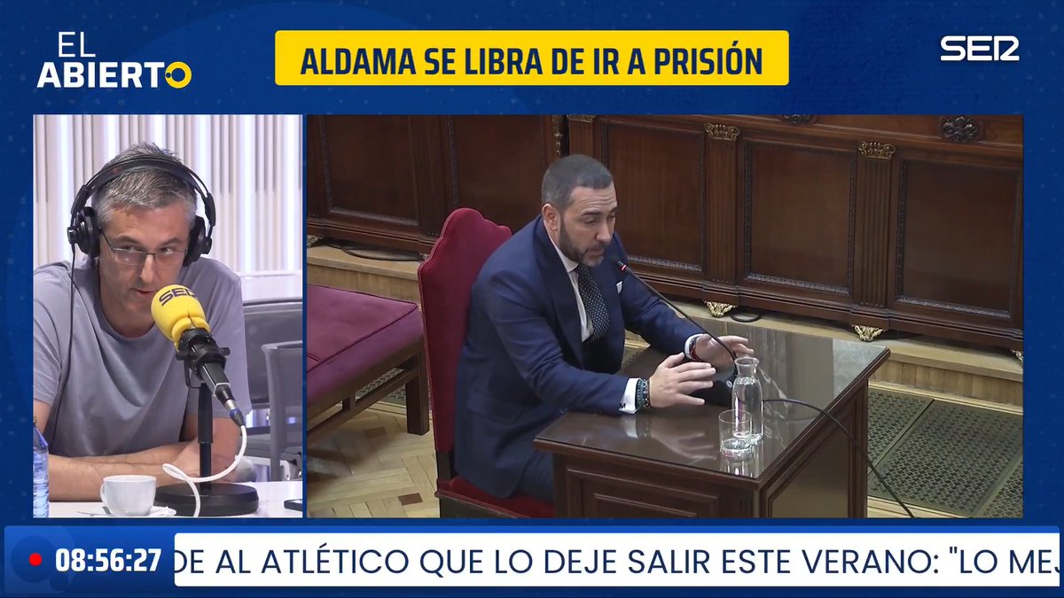 "Lo último que me preocupa [de la sentencia] es Aldama. ¿Me hubiera gustado verlo en la cárcel? Claro, como a cualquiera; pero el asunto mayor es que el político con mayor poder después del presidente en el PSOE y en el Gobierno, 24 años de cárcel" 📻 Edu Madina en #ElAbierto