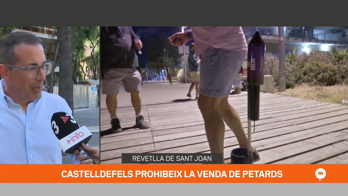 L'Ajuntament de Castelldefels prohibeix la venda de pirotècnia aquest Sant Joan pel "risc d'incendis i la utilització massiva de petards a la via pública". Paula Núñez Gubert ha recollit les opinions d'alguns veïns #Matins3Cat