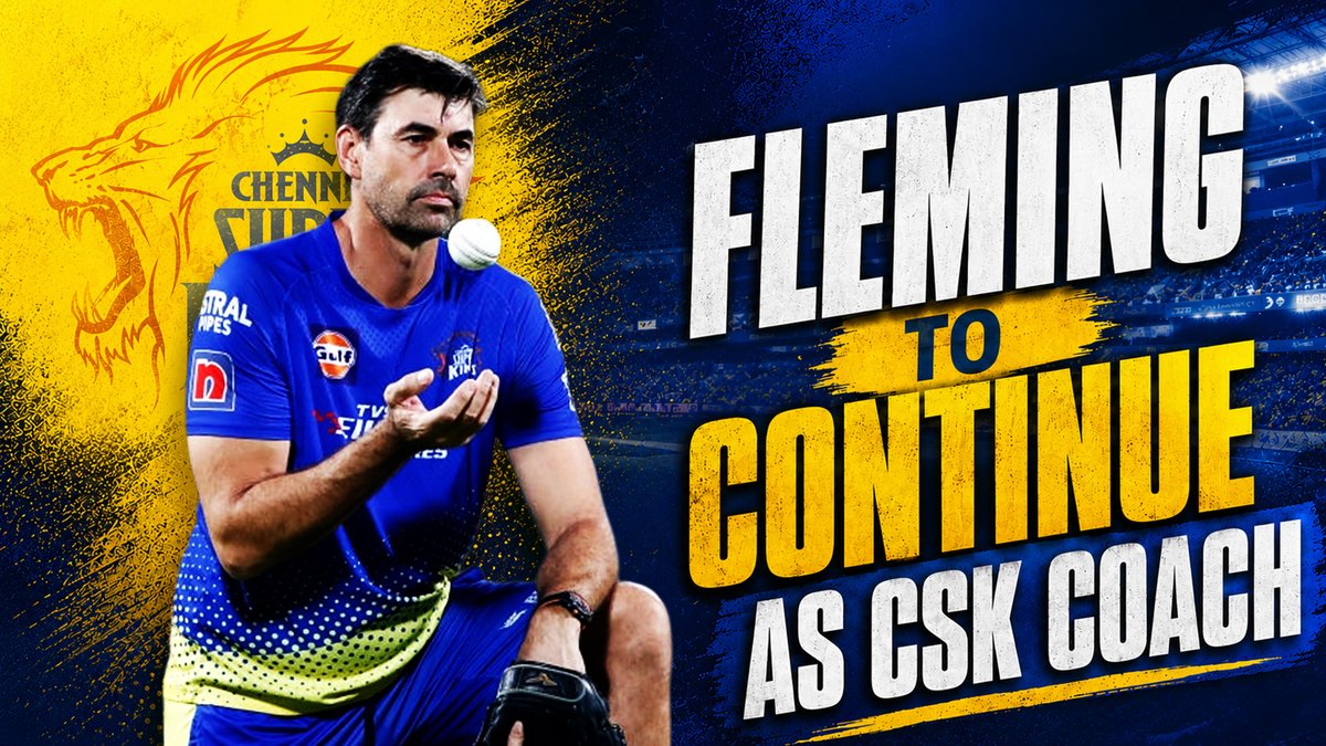 Pressure❓ Yes ✅ Change ❓ Not yet ❌ Stephen Fleming continues to be CSK Head Coach 🤩 Do you agree with the decision 🤔 #CSK #IPL2026