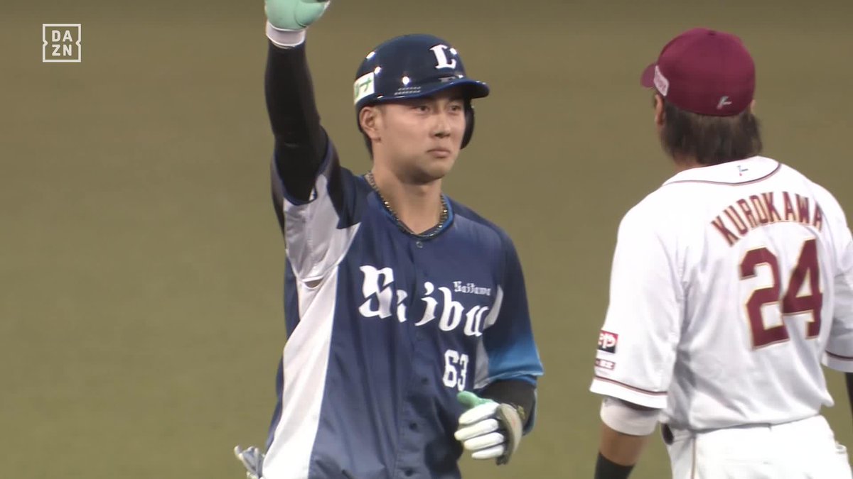 3割に乗せた 長谷川信哉 2打数2安打 今季打率.302(192打数58安打) ⚾️楽天×西武 #seibulions #だったらDAZN