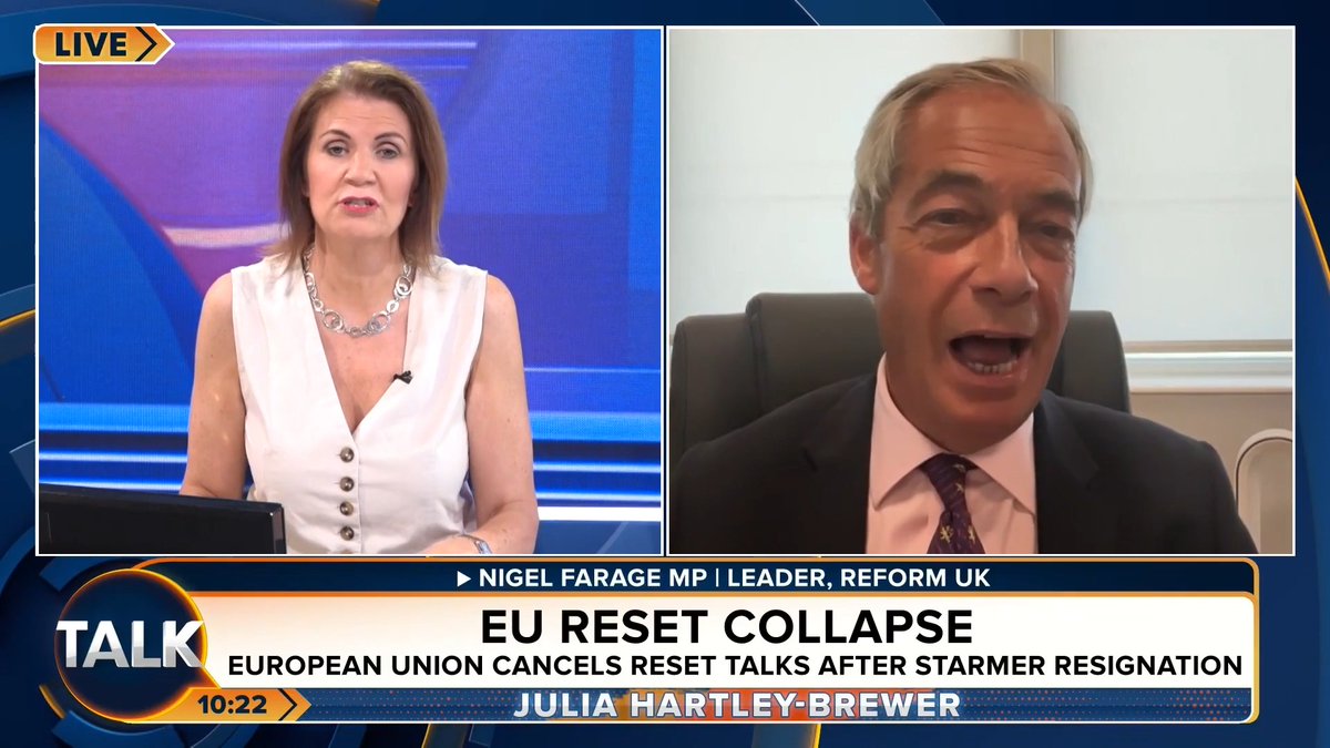 🚨Nigel Farage tells Julia it's "none of your business" what he spends the £5m gift he received from crypto billionaire Christopher Harborne. Nigel Farage MP: "I can spend it on Ferraris if I wish to." Julia Hartley-Brewer: "Are you spending it on Ferraris, or on your security?"