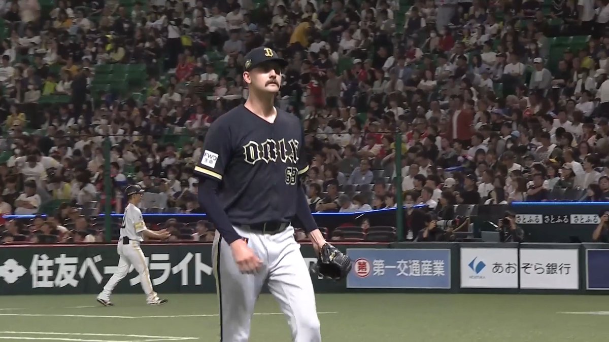 ランナー背負っても動じない投球！✨ オリックス ジェリー投手が6回104球2安打8奪三振無失点のピッチングで3勝目を挙げた！⚾ 👇ライブ配信・見逃し配信を見る