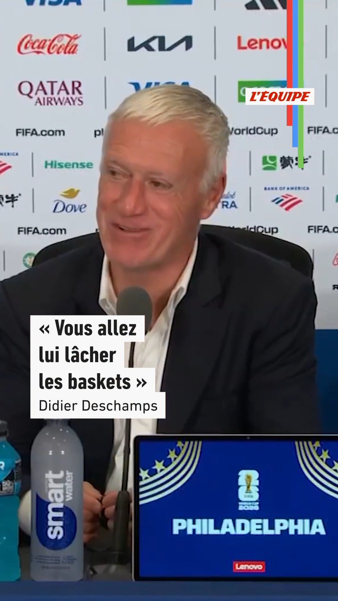 « Vous allez lui lâcher les baskets » Quand Didier Deschamps ironise après la bonne prestation de Ousmane Dembélé face à l'Irak.