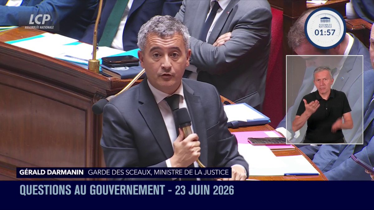 Affaire Lyhanna : "Je n'ai pas de leçon à recevoir en tant que père de famille, en tant que citoyen ou en tant que responsable politique", répond le garde des Sceaux Gérald DARMANIN. Il ajoute : "Je suis désolé que vous tombiez dans la pure polémique politicienne." #QAG