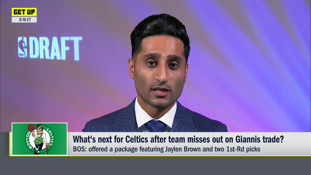 Shams on Jaylen Brown: "The Celtics and Jaylen Brown will have hard conversations moving forward about the fallout from a trade that didn't happen ... I've had a few people tell me last night, you've gotta get a deal done if you're the Celtics."