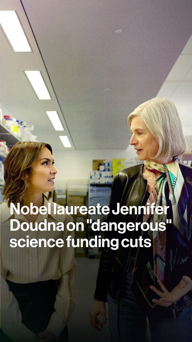 Nobel laureate and CRISPR pioneer Jennifer Doudna warns cuts to US science funding under the Trump administration are "dangerous" and could have lasting consequences. More on The Circuit with @EmilyChangTV