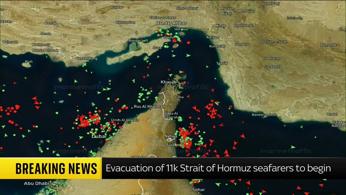 BREAKING: A plan is underway to evacuate 11,000 stranded seafarers through the Strait of Hormuz, the International Maritime Organisation said. Iran war latest: 📺 Sky 501 and YouTube