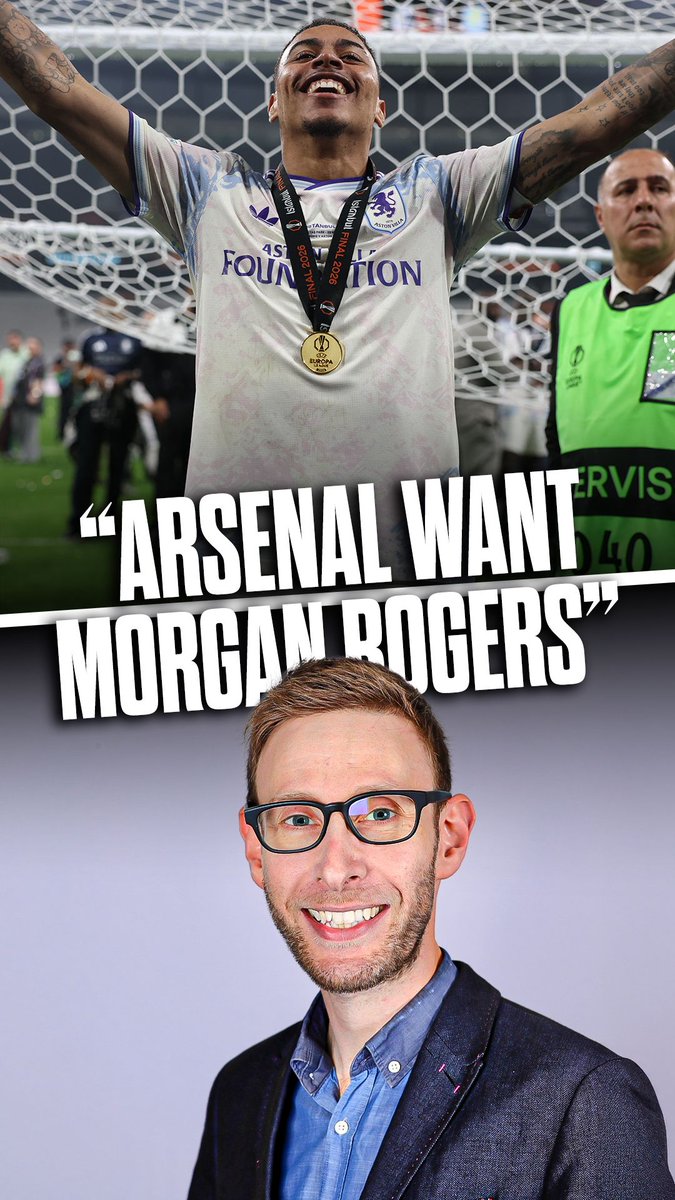 🚨 Ben Jacobs: “Arsenal are set to bid for Morgan Rogers. My understanding is there’s an element of gamesmanship, because when Rogers extended in November, Aston Villa made it clear that at the right number, they would be prepared to sanction a sale.” 👀🏴󠁧󠁢󠁥󠁮󠁧󠁿