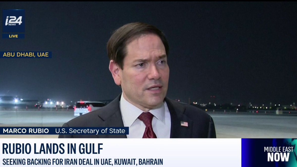 US Secretary of State Marco Rubio as he lands in the UAE: 'The future of Lebanon belongs to the Lebanese people through their sovereign and elected government, and that's who we're going to be working with' 👇 For more updates, visit our website 👇