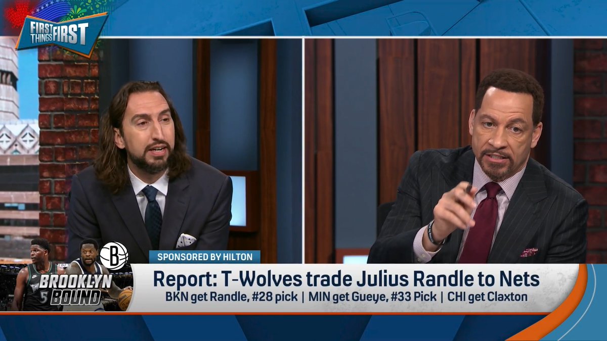 Report: T-Wolves trade Julius Randle to Nets. Chris Broussard reacts: “The Nets, I don’t know what they’re doing. The T-Wolves, I like this.”