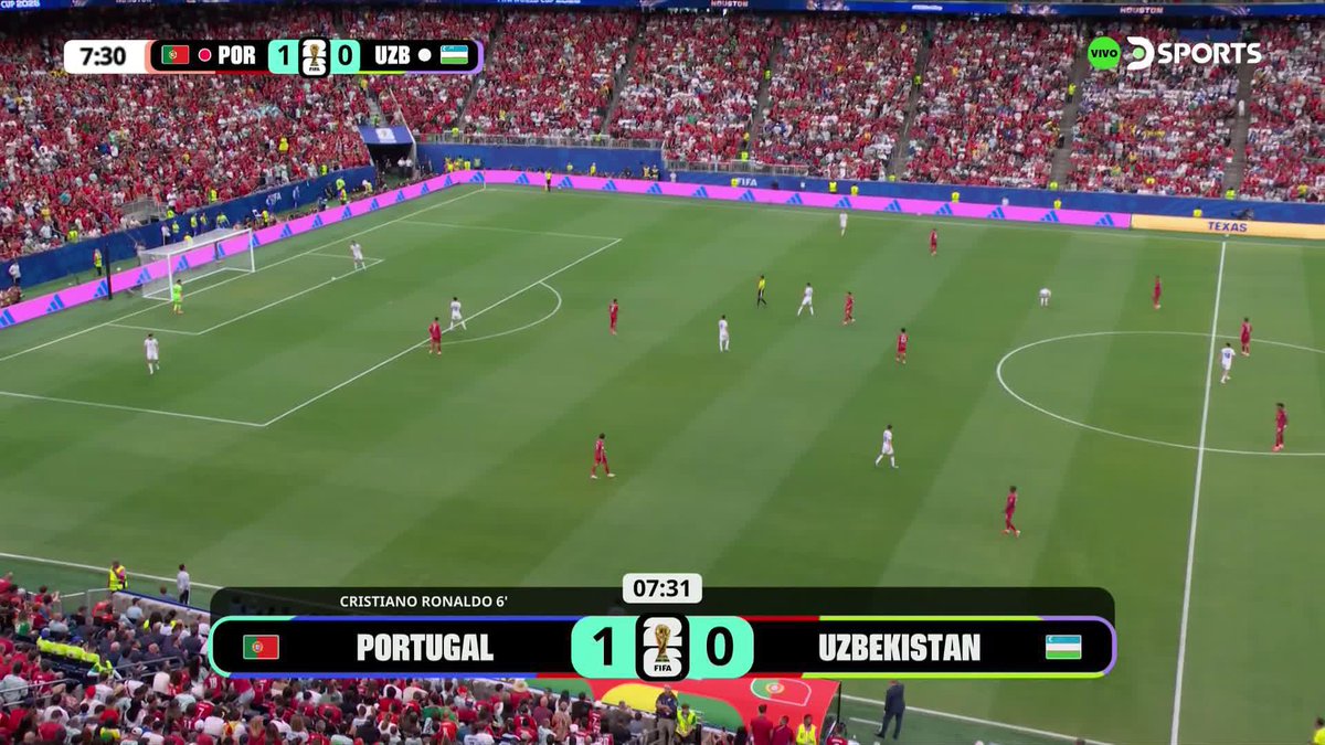 APARECIÓ CRISTIANO RONALDO El astro luso no perdonó y puso el 1 a 0 para Portugal ante Uzbekistán en la Copa Mundial de la FIFA 2026™