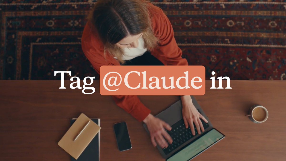 Introducing Claude Tag, a new way for teams to work with Claude. In Slack, Claude joins as a team member with access to the channels and tools you choose. Tag Claude in and delegate tasks to it while you focus on other work.