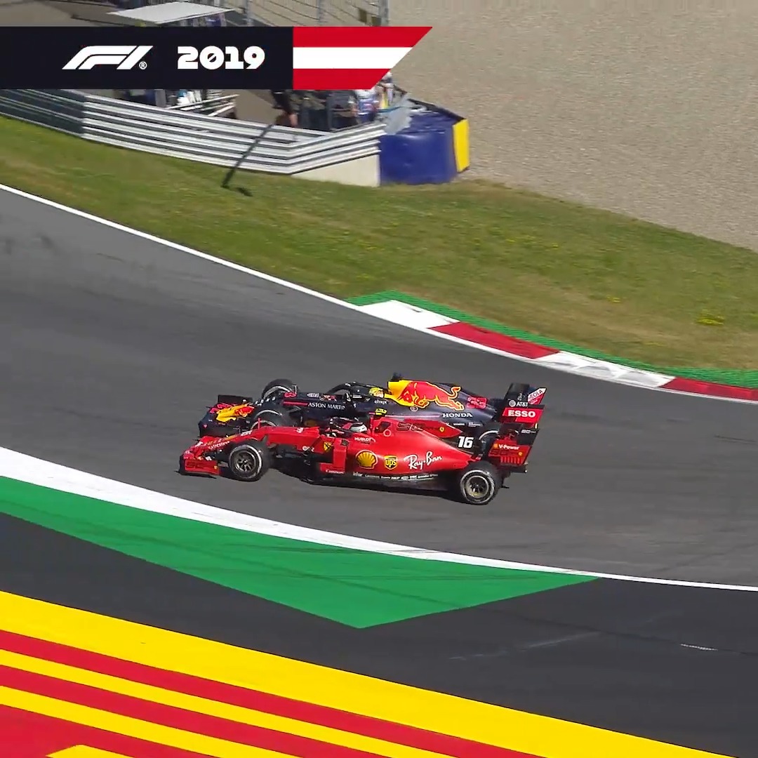 Max ⚔️ Charles Verstappen muscles his way past after a fiesty battle with Leclerc for the lead in Austria back in 2019! 🫨 #F1 #AustrianGP