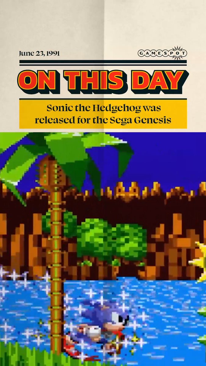 Sonic the Hedgehog raced to the Sega Genesis on this day, 35 years ago ⚡