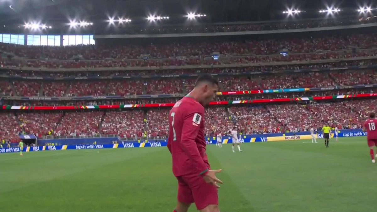 Cristiano Ronaldo gets his first goal at the 2026 #FIFAWorldCup Portugal lead Uzbekistan 2-0 after 20 minutes with Nuno Mendes netting the other.