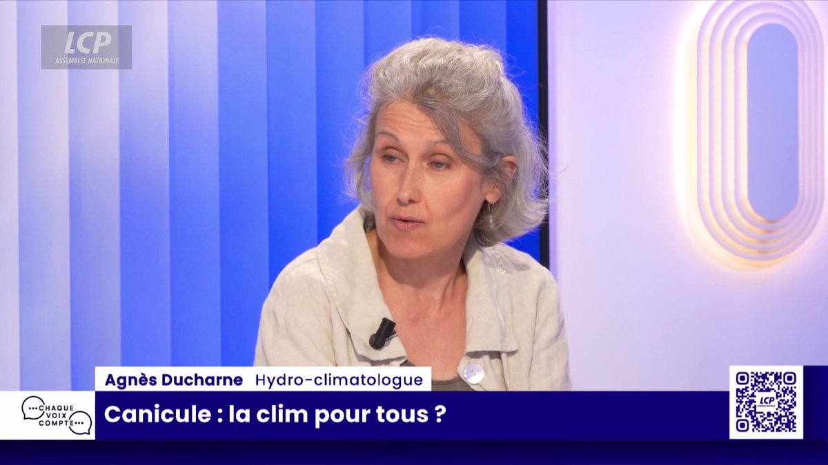 Climatisation: "Je pense que c'est de la mal-adaptation de l'utiliser massivement parce que ça réchauffe le climat, mais néanmoins il est évident qu'il y a des cas où c'est une solution.", dit Agnès Ducharne, hydro-climatologue.