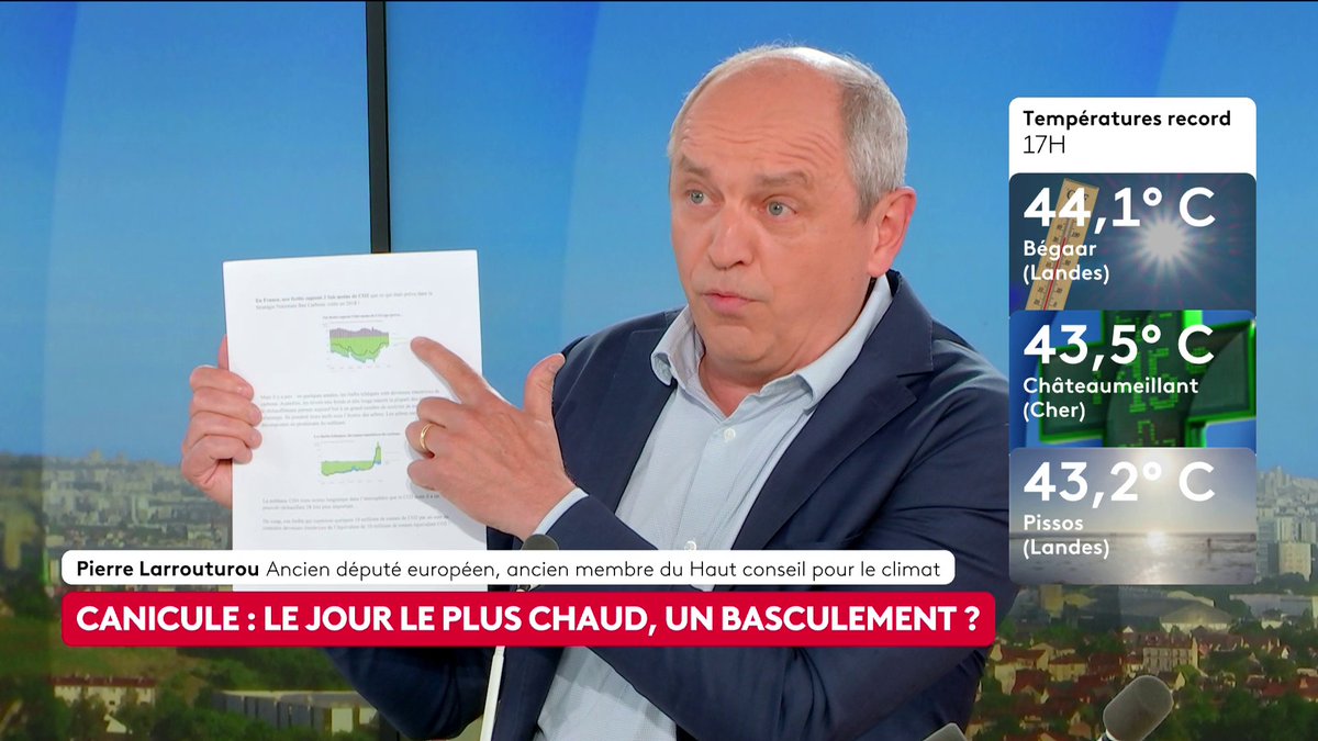 🔴 🗣️ Dérèglement climatique : "Les forêts françaises captent deux fois moins de CO2 que ce qu'on pensait il y a 8 ans, et le pire ce sont les forêts tchèques [...] qui sont devenues émettrices de CO2", souligne Pierre Larrouturou, ancien député européen. #ToutEstPolitique #Canal16