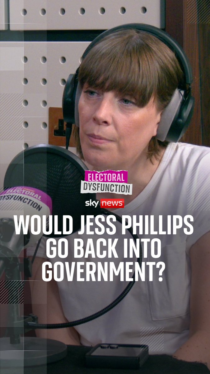 Would Jess Phillips go back into government? As Labour MPs angle for jobs in Andy Burnham's Cabinet, Jess Phillips gives her take on #ElectoralDysfunction. You can listen now by joining Sky News Insider.