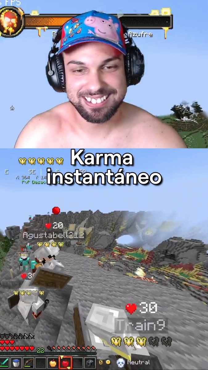 El Karma haciendo lo suyo en Minecraft Extremo Pereira