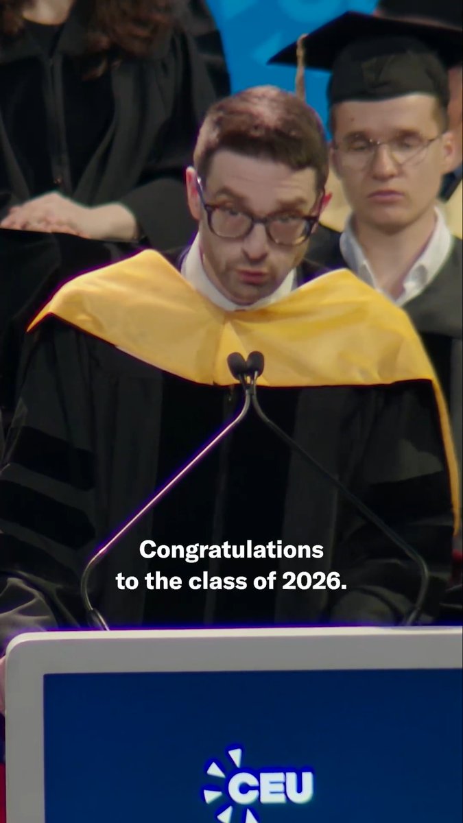 Paradoxes loom. But the moment we decide that a new generation does not have within it the ability to shape the world it lives in — to shape the future — that is the true enemy of open society. So let us not be apathetic. The future is still yours to shape. Congrats, class of 2026!