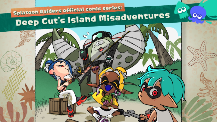 A daily #SplatoonRaiders comic, Deep Cut's Island Misadventures, is available now via the #NintendoToday app. This comic shows what happens 30 days before the events of Splatoon Raiders. New comics drop daily until July 22nd. Check them out on the app: