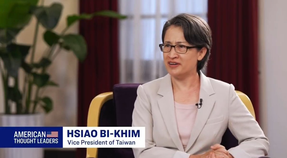 “Everything we’re doing today in strengthening Taiwan is to prevent an invasion.” Taiwan Vice President Hsiao Bi-khim says Taiwan is strengthening its defenses to deter aggression from the CCP and preserve peace. “We also share the belief that peace has to be sustained through strength.” “That’s from the painful lessons of history.” “To prevent any kinetic scenario from happening.” “The peace of Taiwan, the security and stability of this region, can be maintained.” Bi-khim Hsiao 蕭美琴